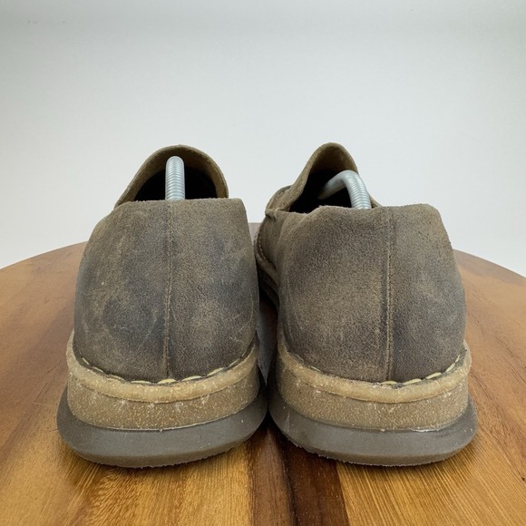 New NWOB Mens Born Baylor Taupe Brown Distressed Suede‎ Casual Loafers Size 12 M - Picture 4 of 10